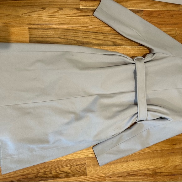 Chic Light Gray Belted Coat - Picture 8 of 10